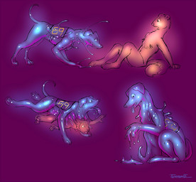 69_(number) absorption_vore ambiguous_gender anthro anthro_to_feral bound breath clothed clothed_feral clothing digitigrade duo encasement feral goo_transformation half-closed_eyes narrowed_eyes number on_haunches open_mouth panting pink_background pinned restrained side_view simple_background takeover three_frame_image three_frame_sequence tongue tongue_out transformation transformation_sequence vore wide_eyed turbinedivinity canid canine canis domestic_dog domestic_ferret goo_creature greyhound hunting_dog mammal mustelid musteline sighthound true_musteline weasel sequence