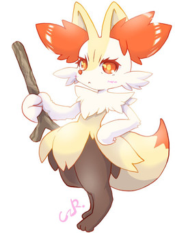 3_toes ambiguous_anthro ambiguous_gender anthro arm_tuft biped black_body black_fur blush blush_lines cheek_tuft chest_tuft closed_frown digitigrade dipstick_tail eyelashes facial_tuft feet flat_chested front_view frown fur hip_tuft holding_object holding_stick inner_ear_fluff looking_at_viewer markings mouth_closed multicolored_body multicolored_fur nude_ambiguous nude_anthro orange_body orange_eyes orange_fur orange_inner_ear_fluff orange_nose orange_tail_tip pointy_ears prick_ears shoulder_tuft simple_background solo standing stick tail tail_markings tapering_snout thick_eyelashes three-quarter_view toes tuft two_tone_tail white_background white_body white_fur yellow_body yellow_fur yellow_tail quail_00n0 nintendo pokemon braixen canid generation_6_pokemon mammal pokemon_(species) 2021 3:4 cel_shading colored digital_drawing_(artwork) digital_media_(artwork) full-length_portrait japanese_description portrait shaded signature