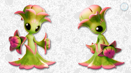 ambiguous_gender anthro bud_(flower) empty_eyes flower_hands front_view green_body leaf leaf_hair leaf_legs leaf_skirt logo looking_at_viewer looking_back looking_back_at_viewer pattern_background plant plant_hair pseudo_hair rear_view simple_background solo stripes mrlarions electronic_arts maxis_(ea) spore_(game) elemental_creature elemental_humanoid flora_fauna humanoid plant_humanoid 16:9 2025 3d_(artwork) artist_logo digital_media_(artwork) hi_res widescreen female_(lore)