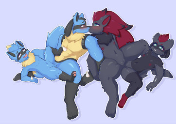 adult_on_young age_difference anthro anthro_on_anthro balls balls_touching bisexual black_body black_fur blue_body blue_fur breasts erection female female/female flat_chested foreskin frottage fur genitals group group_sex happy humanoid_genitalia humanoid_penis husband husband_and_wife kiss_on_lips kissing leaning looking_at_another looking_pleasured lying male male/female male/male married_couple mmff_foursome navel nipples nude on_back parent_incest pawpads paws penile penis penises_touching reclining red_body red_eyes red_fur red_nipples sex small_balls small_breasts small_penis smile spikes spikes_(anatomy) teal_eyes tribadism unretracted_foreskin vaginal vulva wife yellow_body yellow_fur young young_anthro young_female young_male younger_female younger_male detsu game_freak nintendo pokemon canid canine generation_4_pokemon generation_5_pokemon hybrid hybrid_pokemon lucario mammal pokemon_(species) riolu zoroark zorua brother_(lore) brother_and_sister_(lore) daughter_(lore) father_(lore) father_and_child_(lore) father_and_daughter_(lore) father_and_son_(lore) incest_(lore) mother_(lore) mother_and_child_(lore) mother_and_daughter_(lore) mother_and_son_(lore) parent_(lore) parent_and_child_(lore) parent_and_daughter_(lore) parent_and_son_(lore) sibling_(lore) sister_(lore) son_(lore) twins_(lore)
