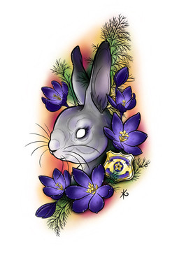 female feral night_howlers plant police police_badge simple_background solo white_background white_eyes dark-unik0rn disney zootopia judy_hopps european_rabbit lagomorph leporid mammal oryctolagus rabbit hi_res