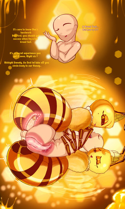 ambiguous_fluids anal anal_penetration anthro arthropod_abdomen arthropod_abdomen_genitalia arthropod_abdomen_penetration arthropod_abdomen_penis arthropod_abdomen_vulva asking asking_another asking_how balls beehive beehive_frame bodily_fluids catch catching cervical_contact cervical_penetration cervix cervix_view crown dialogue drop enjoying enjoyment female flying food fountain from_behind_position from_front_position genital_fluids genitals group happy headgear honey_(food) honey_drip inside_stomach internal intersex intersex/male intersex_penetrating looking_at_another looking_pleasured lying male male/female motion_lines movement multicolored_body nervous on_back open_mouth penetrating_while_penetrated penetration penile penile_penetration penis penis_in_ass raised_hand seductive sex shaking simple_background size_difference small_balls smaller_male smile text tongue tongue_out tremble_lines tremble_spikes trembling trembling_for_pleasure trio vaginal_fluids vulva wet wet_balls wet_penis wide_abdomen wings yellow_background spikelove15 anon fan_character fluffy_belle_(spikelove15) flutty_belle_(spikelove15) arthropod bee honey_bee human hymenopteran insect mammal queen_bee absurd_res english_text hi_res
