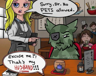eye_patch eyewear feral fur male text wywyrm mewgenics fenrir_(mewgenics) domestic_cat felid feline felis mammal digital_media_(artwork) draw_over english_text meme