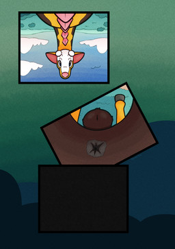 anal anal_penetration antlers anus backsack balls blue_eyes brown_body brown_fur cloud first_person_view fur genitals grass_field horn male penetration pink_nose sky solo spikes spikes_(anatomy) yellow_body yellow_fur respecies nintendo pokemon kyp_(character) trevor-fox_(character) generation_2_pokemon girafarig pokemon_(species) comic hi_res nonbinary_(lore)