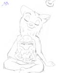 anthro breasts duo female fur male simple_background size_difference bb disney zootopia dawn_bellwether shepard_bellwether bovid canid canine caprine domestic_sheep mammal sheep 2016