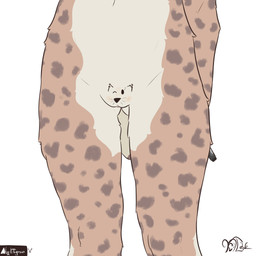 anthro anus butt faceless female freckles fur fur_markings genitals holding_object marker markings multicolored_body multicolored_fur simple_background solo tail text vulva kristhelynx pussy-cat_(meme) eva_(kristhelynx) felid feline lynx mammal 1:1 2026 english_text hi_res