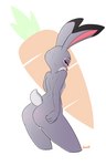 2020 4_fingers absurd_res anthro barely_visible_genitalia barely_visible_pussy cartoonsaur dipstick_ears disney ear_markings eyebrows eyelashes female fingers fur genitals grey_body grey_fur half-closed_eyes hi_res judy_hopps lagomorph leporid long_ears looking_at_viewer looking_back looking_back_at_viewer mammal multicolored_ears narrowed_eyes nude pink_nose purple_eyes pussy rabbit rear_view scut_tail short_tail simple_background smile solo tail zootopia