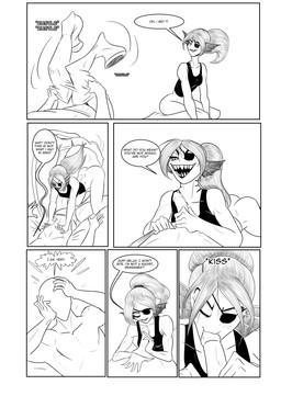 bottomless breasts clothed clothing duo erection eye_patch eyewear fellatio female genitals gills hair human_on_humanoid interspecies kiss_on_penis kissing male male/female open_mouth oral penile penis sex sharp_teeth simple_background smile teeth undressing captainjingo undertale undertale_(series) anon undyne aquatic fish human humanoid mammal monster absurd_res black_and_white comic hi_res monochrome