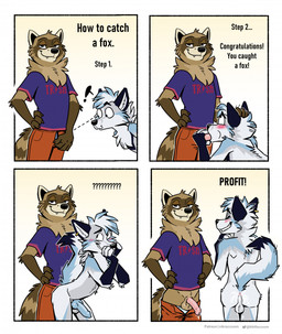 after_anal after_sex anal anal_penetration animal_genitalia animal_penis anthro anus backsack balls bodily_fluids bottomwear bottomwear_down butt canine_genitalia canine_penis clothed clothed_sex clothing cum cum_from_ass cum_in_ass cum_inside cum_string duo ear_piercing ear_ring erection fangs fellatio foreskin from_behind_position fur genital_fluids genitals hair half-closed_eyes half-erect hand_on_head hand_on_penis humanoid_genitalia humanoid_penis humor knot leaking_cum looking_at_genitalia looking_at_penis looking_at_viewer looking_back male male/male male_penetrated male_penetrating male_penetrating_male narrowed_eyes nude oral oral_penetration pants pants_down partially_clothed partially_retracted_foreskin penetration penile penile_penetration penis piercing rear_view ring_piercing sex shirt simple_background smile standing standing_sex tail teeth text topwear underwear underwear_down zipper_down nikraccoom nik_(nik159) canid canine canis mammal procyonid raccoon wolf comic digital_media_(artwork) english_text hi_res one_page_comic