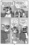 ah_club anthro bear beverage bottomless casual_exposure christianity clothed clothing coffee comic dialogue digital_media_(artwork) eliza_jones english_text female food fur heart_symbol henry_jones kissing male male/female mammal monochrome religion rick_griffin speech_bubble text