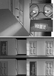 anthro arcsuh black_and_white comic detailed_background digital_media_(artwork) eyewear glasses hi_res male mammal monochrome procyonid raccoon solo zeek_(arcsuh)