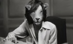 anthro black_hair chair clothed clothing furniture glass hair long_hair male open_clothing open_shirt open_topwear real shirt solo table topwear flowers_(artist) third-party_edit felid lion mammal pantherine 5:3 greyscale monochrome photo_manipulation shopped