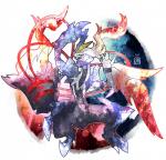 ambiguous_gender claws feral fur looking_at_viewer open_mouth simple_background solo teeth yellow_eyes kan419_k mythology nintendo pokemon dragon generation_5_pokemon kyurem legendary_pokemon mythological_creature mythological_scalie pokemon_(species) scalie white_kyurem