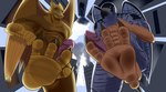 4_toes abs anthro barefoot beak biceps brown_body brown_fur city claws destruction duo erection extreme_size_difference feathered_wings feathers feet fingers foot_focus fur genitals humanoid_genitalia humanoid_penis looking_at_viewer looming low-angle_view macro macro_anthro macro_male male muscular muscular_anthro muscular_male nude pawpads paws pecs penile penis size_difference soles stomping stomping_pov tail toe_claws toes white_body wings soonico mythology carpo corvidius_(character) avian bird falcon falconid gryphon mythological_avian mythological_creature peregrine_falcon