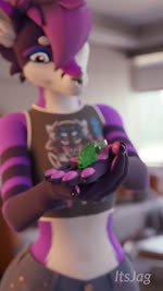 anthro clothing countershading crop_top cupped_hands curvy_figure dark_markings female fingerpads heart_symbol hourglass_figure lgbt_pride looking_at_viewer markings multicolored_clothing multicolored_crop_top multicolored_shirt multicolored_text multicolored_topwear pawpads pink_pawpads pride_color_clothing pride_color_crop_top pride_color_shirt pride_color_text pride_color_topwear pride_colors pride_heart print_clothing purple_body purple_markings shirt small_waist solo striped_arms text topwear transgender_pride_colors undercut white_body white_countershading yellow_eyes itsjag blender_cycles nomad_complex jag lego_crocodile_(6026c01) canid canine fox mammal 3d_(artwork) 3d_animation 9:16 animated blender_(artwork) digital_media_(artwork) hi_res meme short_playtime sound webm gynomorph_(lore) trans_(lore) trans_woman_(lore)