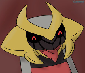 anthro gold_(metal) grey_body happy male open_mouth smile solo tongue tongue_out cometmystic21 mythology nintendo pokemon altered_forme_giratina dragon generation_4_pokemon giratina legendary_pokemon mythological_creature mythological_scalie pokemon_(species) scalie absurd_res hi_res icon