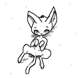 :< anus female feral genitals semi-anthro simple_background solo vulva white_background naircat domestic_cat felid feline felis mammal 1:1 2014 aliasing digital_media_(artwork) low_res