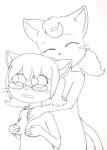 adolescent anthro blush breasts covering covering_breasts covering_self duo embarrassed eyes_closed eyewear female female/female fur glasses hair nude open_mouth romantic romantic_couple simple_background young young_anthro young_female gnukko bittersweet_candy_bowl jessica_(bcb) madison_(bcb) domestic_cat felid feline felis mammal monochrome sketch