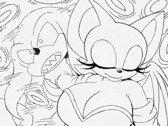 anthro big_breasts breasts cleavage clothed clothing duo female huge_breasts male strangling wings omegasunburst naoya_hair_flip sega sonic_the_hedgehog_(series) knuckles_the_echidna rouge_the_bat bat echidna mammal monotreme 2026 2d_animation 4:3 animated frame_by_frame meme