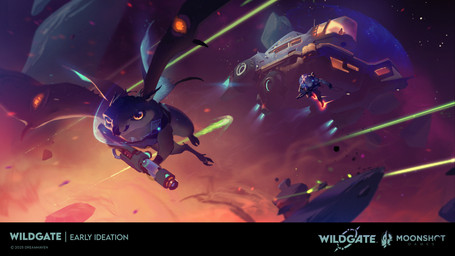 anthro beak duo flying gun holding_gun holding_object holding_ranged_weapon holding_weapon laser looking_at_viewer male membrane_(anatomy) membranous_wings planet ranged_weapon rock science_fiction ship smile space vehicle watercraft weapon wings laurel_austin steve_provost wildgate mophs_(wildgate) arthropod hybrid insect lepidopteran moth 16:9 absurd_res digital_media_(artwork) hi_res official_art widescreen