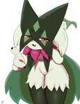 ambiguous_gender anthro black_body fur green_body green_fur solo suru56nee nintendo pokemon generation_9_pokemon meowscarada pokemon_(species) hi_res