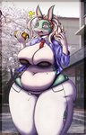 2024 absurd_res anthro belly big_breasts big_butt blush bottomwear bra breasts butt button_(fastener) button_pop clothing deep_navel desert dessert digital_media_(artwork) doughnut dress_shirt ear_piercing ear_ring eclair female food hair hi_res huge_breasts ippan_josei mammal my_hero_academia navel necktie open_mouth panties pants pastry piercing quirked_human_(my_hero_academia) ring_piercing shirt slightly_chubby slightly_chubby_anthro slightly_chubby_female solo thick_thighs topwear torn_bottomwear torn_clothing torn_pants underwear viroveteruscy wardrobe_malfunction weight_gain wide_hips