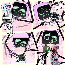 ambiguous_death ambiguous_gender amputation antennae_(anatomy) ball_joints battery_life black_eyes block blue_eyes blush bodily_fluids bronze_(metal) bronze_body brown_body camera claws computer crying cum cum_on_eye cum_on_face cum_on_screen damage deactivated death dial dominant dominant_female duo electricity electronics erection eyelashes featureless_crotch featureless_feet feet female first_person_view flash_drive for_a_head forced freckles genital_fluids genitals glitch green_body green_eyes grey_body group handjob heart_pattern heart_symbol holding_object holding_toy hypnosis machine male male/female male_pov mind_control missing_arm missing_leg multicolored_body not_furry open_mouth penile penis peril pink_body playful playing plushie pulling_wires rape red_eyes robot_arm robot_gore robotic robotic_arm scared screen screen_face segmented_arms sex size_difference smaller_female smaller_male smile spiral spiral_eyes suspension tears teary_eyes teddy_bear television toy toy_robot unusual_eyes usb usb_drive usb_port violence white_body wind-up_key wind-up_toy wire vexedcalyx boyzero_(pinkmoth) cherry_(pinkmoth) curtsy_(pinkmoth) gn3-v4_(pinkmoth) osmium_(pinkmoth) animate_inanimate humanoid living_machine living_toy object_head robot robot_humanoid screen_head tv_head tv_head_robot 1:1 colored comic digital_drawing_(artwork) digital_media_(artwork) hi_res