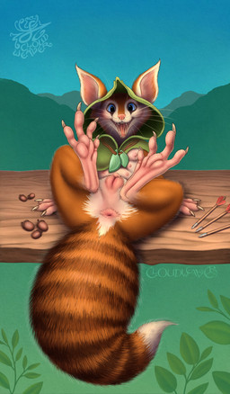 acorn animal_genitalia animal_vulva anthro anus big_tail blue_eyes blush butt claws countershading day detailed_background dipstick_tail feet female food foot_focus fruit fur genitals happy hood leaf looking_at_viewer lying markings multi_nipple nature nature_background nipples nut_(fruit) on_back open_mouth open_smile orange_body orange_fur outside paws plant prehensile_feet presenting presenting_anus presenting_hindquarters presenting_vulva smile soles solo striped_body striped_fur stripes tail tail_anus tail_markings toes vulva whisker_spots whiskers cloudweaver_(artist) dota valve valve_corporation hoodwink_(dota) mammal rodent sciurid tree_squirrel absurd_res hi_res signature