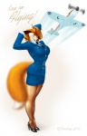 2010 aircraft airplane big_breasts breasts canine english_text female fox hair long_hair poster propaganda richard_bartrop solo spitfire text uniform
Rating: Questionable
Score: 5
User: matriks
Date: July 17, 2011