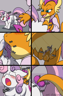 age_difference anal anal_fluids anal_penetration animal_genitalia animal_vulva anthro anthro_on_feral bestiality blush bodily_fluids butt cutie_mark dock_(anatomy) equine_genitalia equine_vulva female female/female female_rimming_female feral fingering genital_fluids genitals grid_layout hair half-closed_eyes horn licking masturbation narrowed_eyes oral orange_body penetration presenting presenting_hindquarters purple_hair raised_tail rimming sex shaking_butt six_frame_image sound_effects tail tail_fetish tail_in_ass tail_insertion tail_play tail_sex tongue tongue_out vaginal vaginal_fingering vaginal_fluids vaginal_masturbation vulva white_body young young_female young_feral caluriri friendship_is_magic hasbro my_little_pony mythology smolder_(mlp) sweetie_belle_(mlp) dragon equid equine mammal mythological_creature mythological_equine mythological_scalie scalie unicorn comic hi_res