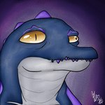 anthro blue_body blue_scales male purple_body purple_scales scales solo white_body white_chest white_scales yellow_eyes geekgory bri_lyell alligator alligatorid crocodilian reptile scalie 1:1 meme