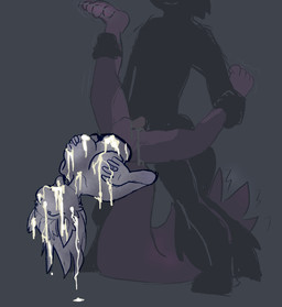 4_toes 5_fingers anthro barefoot big_breasts bodily_fluids breasts countershade_legs countershade_torso countershading cum cum_covered cum_drip cum_drool cum_from_nose cum_in_ear cum_in_hair cum_in_mouth cum_in_nose cum_in_vagina cum_inside cum_on_belly cum_on_body cum_on_breasts cum_on_chest cum_on_face cum_on_leg cum_on_nipples cum_on_penis cum_on_tongue curling_toes dripping duo faceless_character feet female female_penetrated fingers fur genital_fluids genitals hair holding_breast inanimate_transformation inner_ear_fluff leg_markings male male/female male_penetrating male_penetrating_female markings messy nipples nude open_mouth partial_transformation penetration penile penile_penetration penis petrification purple_body purple_fur sex simple_background socks_(marking) toes tongue tongue_out transformation tuft vulva reindeerriot mammal rodent sciurid tree_squirrel digital_media_(artwork)