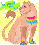 female feral lgbt_pride pansexual_pride_colors pride pride_colors solo baohellhound lgbt_pride_month sekka felid lion mammal pantherine hi_res