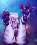 2_penises 4_eyes alien_genitalia animal_genitalia animal_penis anus bite biting_lip butt butt_focus claws curling_toes feet foot_fetish foot_focus genitals hair hemipenes intersex legatus maleherm multi_eye multi_genitalia multi_penis not_furry not_furry_focus pawpads paws penis pink_eyes pink_hair pointy_ears presenting presenting_hindquarters purple_body raised_paw sharp_teeth solo spread_toes teeth toe_claws toes vulva white_hair nytrodioxide alien alien_humanoid humanoid hi_res