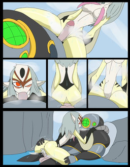 5_fingers abdominal_bulge arm_fin armor bodily_fluids chest_tuft clothing cum cum_in_vagina cum_inside diving_suit duo erection faceless_character faceless_male facial_markings fellatio female female_humanoid female_on_human fin fingers forehead_markings genital_fluids genitals glans hand_on_butt hand_on_shoulder head_markings headgear helmet human_on_humanoid interspecies male male/female markings monster_girl_(genre) multicolored_body multicolored_skin musk nude nude_female one_eye_closed oral penetration penile penile_penetration penis penis_in_vagina pointy_ears red_eyes red_markings rock sex sitting sitting_on_another steam suit tuft vaginal vaginal_penetration vulva water white_body yellow_body heavy147 blue_submarine_no._6 mutio animal_humanoid aquatic aquatic_humanoid fish fish_humanoid human humanoid hybrid mammal comic multiple_scenes