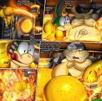 balls big_butt blonde_hair butt cannonball dialogue eyes_closed forced forced_oral genitals hair hand_on_head ladder lava looking_down male male/male object_ingestion oral penis sex text tongue tongue_out nobody147 mario_bros nintendo koopaling lemmy_koopa morton_koopa_jr. koopa scalie comic english_text hi_res