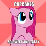 blood bodily_fluids derp_eyes female feral fur pink_body pink_fur solo text the_truth htfcuddles cupcakes_(mlp_fanfic) friendship_is_magic hasbro my_little_pony pinkamena_(mlp) pinkie_pie_(mlp) earth_pony equid equine horse mammal pony 1:1 english_text image_macro meme warm_colors