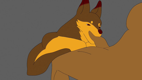 anthro big_penis bodily_fluids cum cum_in_mouth cum_inside cum_on_face deep_throat duo ejaculation erection fellatio genital_fluids genital_focus genitals glans humanoid_genitalia humanoid_penis male male/male male_penetrated nude oral oral_penetration penetration penile penis penis_focus sex size_difference dorgthewarg canid canine canis mammal wolf 16:9 2d_animation animated hi_res no_sound short_playtime webm widescreen