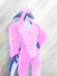 anthro male pose solo standing orkatexu octavio_(orkatexu) cetacean dolphin mammal marine oceanic_dolphin orca toothed_whale 3:4 hi_res pinup