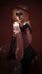 1920s anthro blonde_hair bottomwear classy clothed clothing crossdressing femboy gloves hair handwear male skirt solo hiddenwolf armeline_zobelpelz domestic_ferret mammal mustelid musteline true_musteline weasel 2010