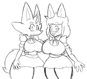 4_fingers anthro biped clothed clothed_anthro clothed_female clothing duo eyebrow_through_hair eyebrows eyelashes female fingers hair looking_at_viewer open_mouth open_smile smile translucent translucent_hair unknown_artist june_(jinu) canid canine canis domestic_dog mammal shiba_inu spitz black_and_white digital_drawing_(artwork) digital_media_(artwork) monochrome portrait sketch three-quarter_portrait