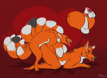 anal anal_knotting anal_penetration animal_genitalia animal_penis anthro anthro_on_feral anthro_penetrated ass_up balls bestiality blep bodily_fluids canine_genitalia canine_penis countershade_balls countershade_genitalia countershade_neck countershade_torso countershading cum cum_in_ass cum_inside cutaway duo erection feral feral_penetrating feral_penetrating_anthro from_behind_position fur genital_fluids genitals grey_body grey_fur knot knotted_penis knotting male male/male male_anthro male_penetrated male_penetrating male_penetrating_male mounting multi_tail nude nude_anthro nude_male open_mouth open_smile orange_body orange_fur pawpads penetration penile penile_penetration penis penis_in_ass pink_penis selfcest sex side_view simple_background smile square_crossover tail teeth tongue tongue_out white_body white_fur meldritchhorror sunoth canid canine fox mammal 2017