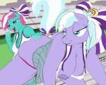 2014 bedroom_eyes blue_eyes blue_hair bow breasts butt cheerleader clothing duo equine female fizzy_pop_(mlp) friendship_is_magic hair horse lesbian lilac_sky_(mlp) mammal my_little_pony nipples panties pony purple_eyes purple_hair rainbow skirt stadium tongue tongue_out torn_clothing two_tone_hair underwear white_hair zoomerboomerz
Rating: Explicit
Score: 9
User: 2DUK
Date: January 21, 2014