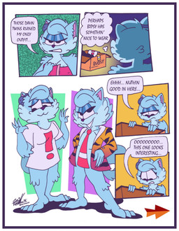 after_shower anthro blue_body blue_fur border convenient_censorship dialogue female fur partial_nudity partially_clothed_anthro partially_clothed_female shower solo text towel towel_only wet white_border why2kz bubsy_(series) bubsy_4d bubsy_bobcat oblivia_(bubsy) bobcat felid feline lynx mammal comic english_text hi_res