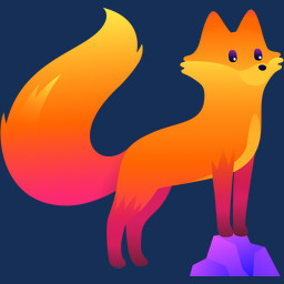 ambiguous_gender black_nose feral fur gradient_fur leg_markings markings mouthless orange_body orange_fur purple_eyes quadruped red_body red_fur rock side_view simple_background socks_(marking) solo standing standing_on_rock tail unknown_artist firefox mozilla kit_(mozilla_firefox) canid canine fox mammal 1:1 absurd_res alpha_channel colored digital_media_(artwork) hi_res official_art