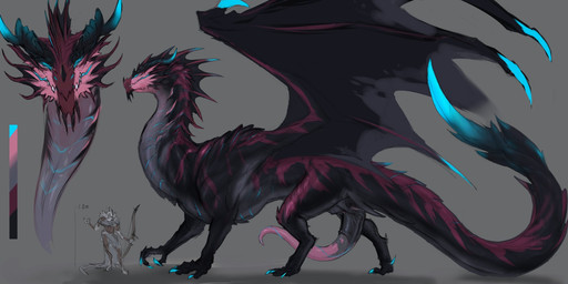 animal_genitalia animal_penis anthro big_penis black_body blue_claws blue_eyes blue_horn cetacean_genitalia cetacean_penis chart claws color_swatch dark_body digitigrade duo extreme_size_difference feral feral_focus genitals glowing glowing_claws glowing_eyes glowing_horn grey_background height_chart horn huge_penis larger_feral long_penis male penis red_body simple_background size_difference smaller_anthro solo_focus tapering_penis wings laobai european_mythology mythology bai_(laobai) dragon mythological_creature mythological_scalie scalie western_dragon colored_sketch hi_res model_sheet sketch