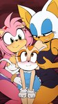 anthro breasts clothed clothing female female/female group nightgown pajamas trio young young_anthro g_reaper sega sonic_the_hedgehog_(series) amy_rose cream_the_rabbit rouge_the_bat bat eulipotyphlan hedgehog lagomorph leporid mammal rabbit 4k 9:16 absurd_res hi_res