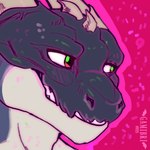 anthro horn male smile solo spikes gamibri mythology vendragon dragon mythological_creature mythological_scalie reptile scalie 1:1 hi_res icon portrait