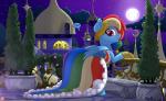 2017 clothing dialogue english_text equid equine female feral friendship_is_magic full_moon hair hasbro looking_at_viewer mammal moon multicolored_hair my_little_pony mythological_creature mythological_equine mythology night open_mouth outside patreon patreon_logo pegasus pusspuss rainbow_dash_(mlp) rainbow_hair solo speech_bubble text url wings