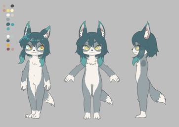 4_toes 5_fingers ambiguous_anthro ambiguous_gender anthro bangs biped chest_tuft claws dipstick_ears dipstick_tail ear_markings eyebrows eyelashes featureless_chest featureless_crotch feet finger_claws fingers fur fur_tuft glistening glistening_eyes gloves_(marking) grey_background grey_body grey_fur grey_tail hair inner_ear_fluff kemono leg_markings looking_aside looking_at_viewer markings mouth_closed multicolored_body multicolored_ears multicolored_fur multiple_angles nude nude_ambiguous nude_anthro pupils short_hair simple_background socks_(marking) solo standing tail tail_markings teal_ears teal_eyebrows teal_hair toe_claws toes tuft two_tone_body two_tone_fur two_tone_tail white_body white_fur white_inner_ear_fluff white_sclera white_tail_tip yellow_eyes young young_ambiguous young_anthro medlichan suzuna-chan_(medlichan) domestic_cat felid feline felis mammal 2018 absurd_res digital_drawing_(artwork) digital_media_(artwork) flat_colors hi_res japanese_description model_sheet female_(lore)